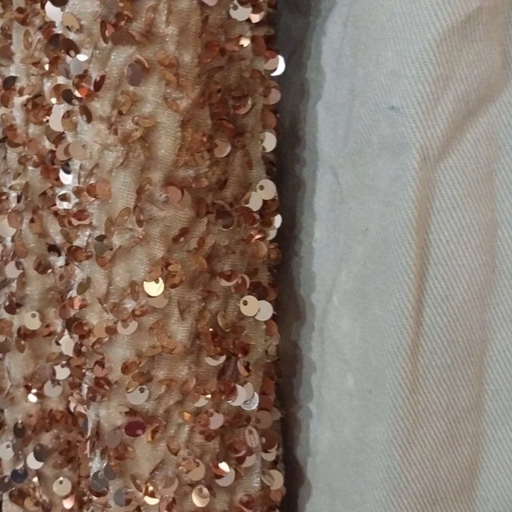 Fantastic Fawn Tan Sequin Button Down Shirt - Picture 2 of 7